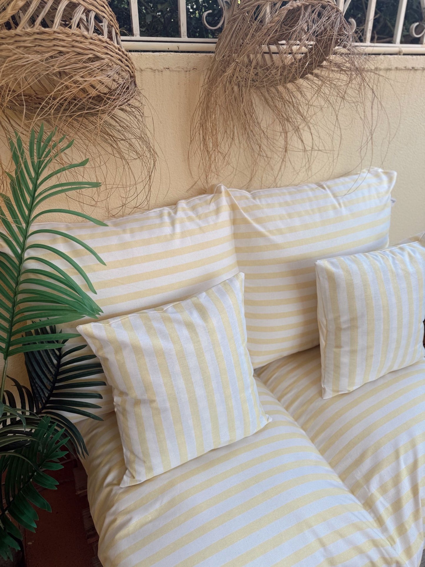 Cojín para Palets Impermeable Rayas Amarillas