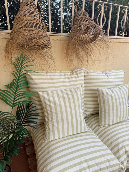 Cojín para Palets Impermeable Rayas Verde