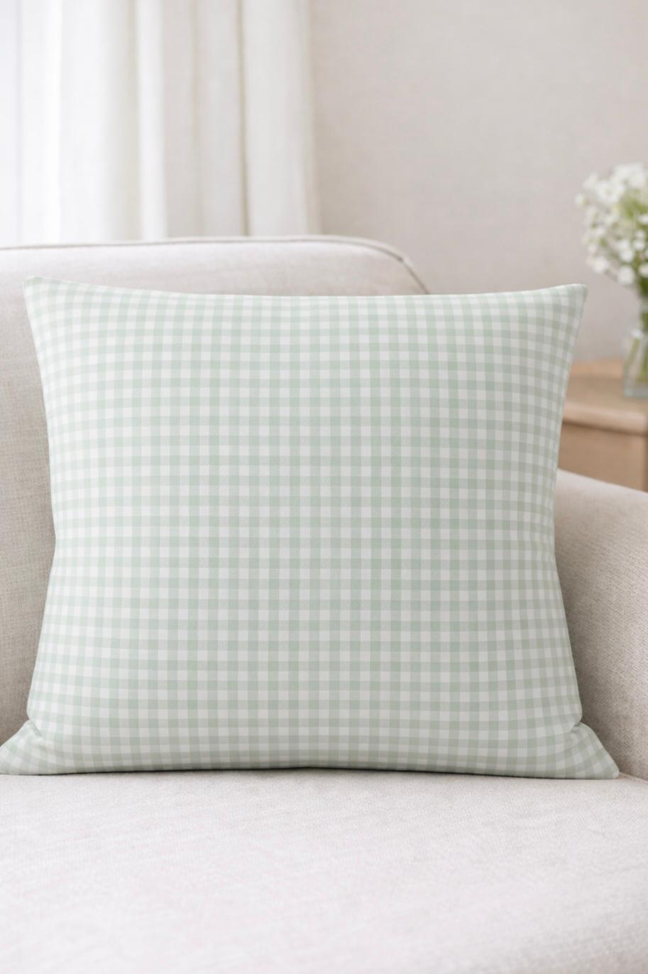 Cojín Vichy Verde