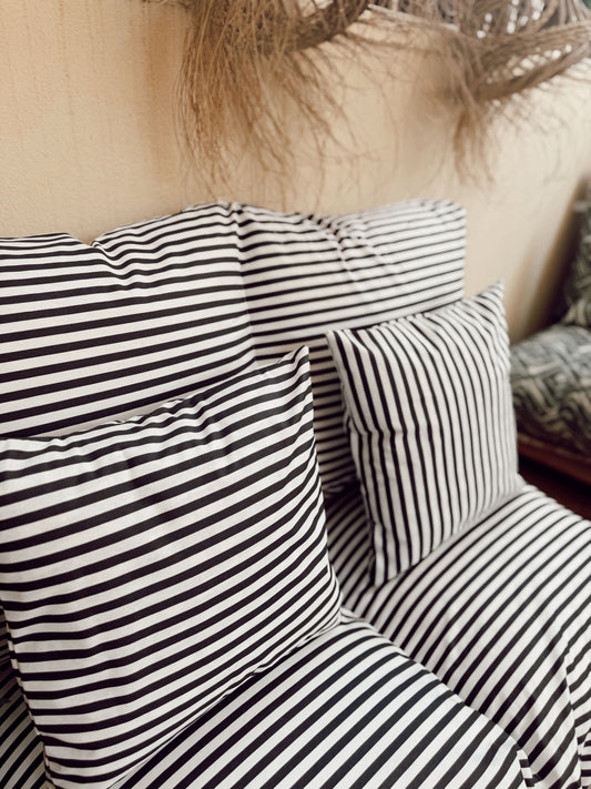 Cojín para Palets Impermeable Rayas Negras