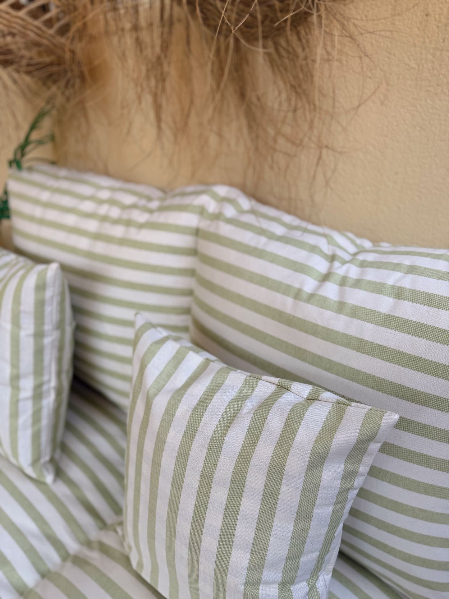 Cojín para Palets Impermeable Rayas Verde