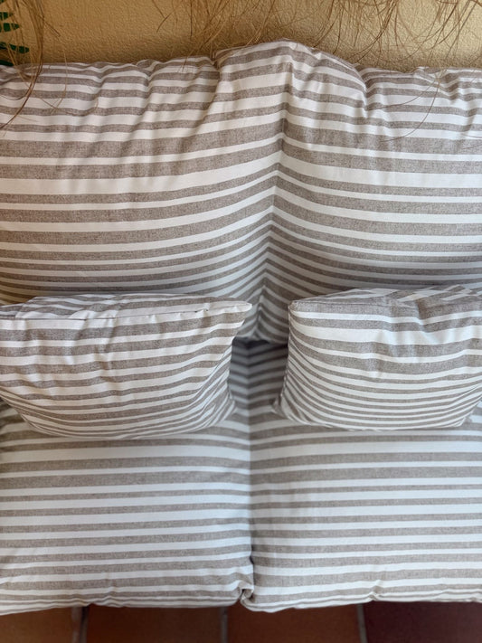 Cojín para Palets Impermeable Rayas Lino