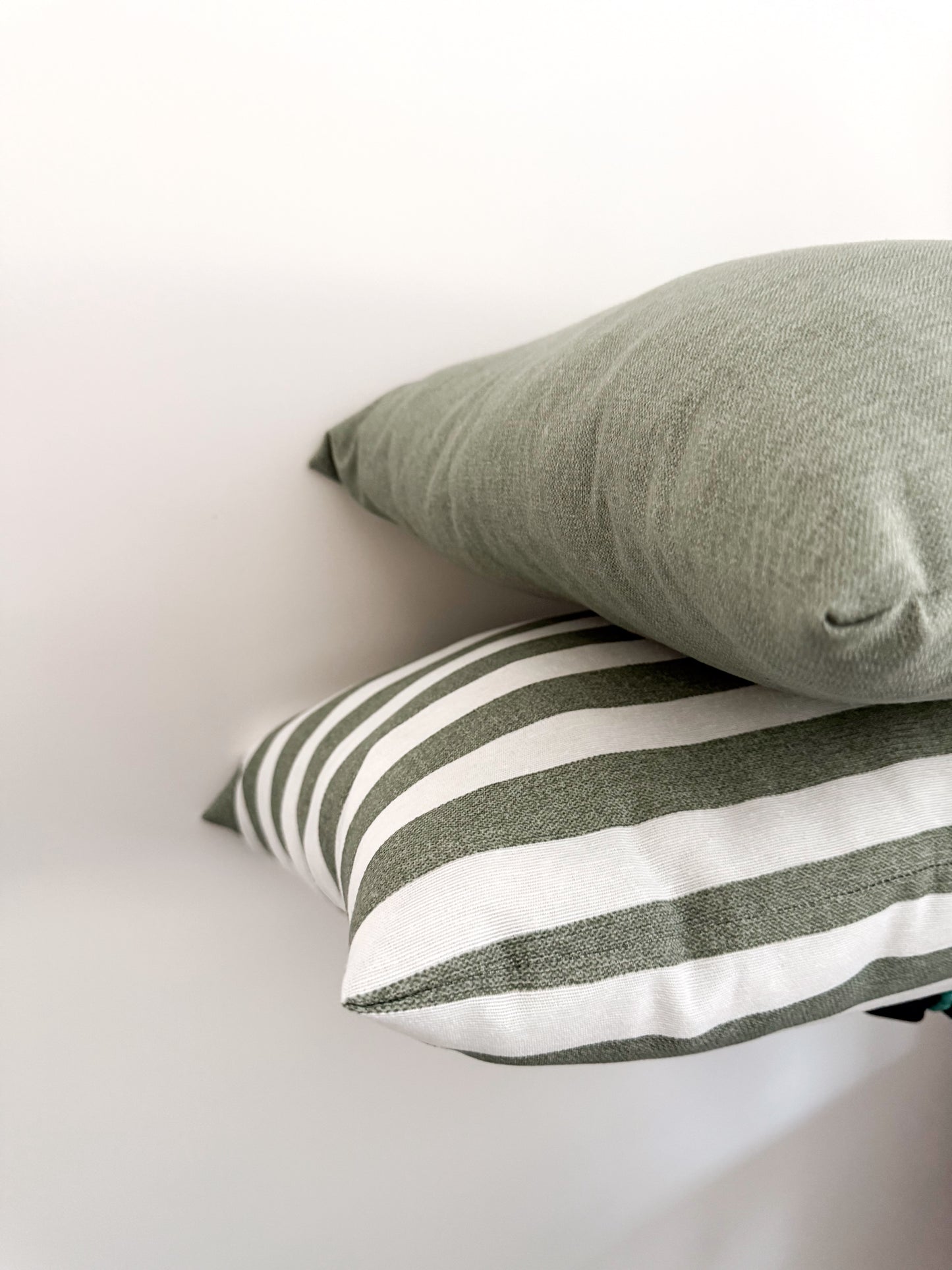 Cojín Rayas Verde