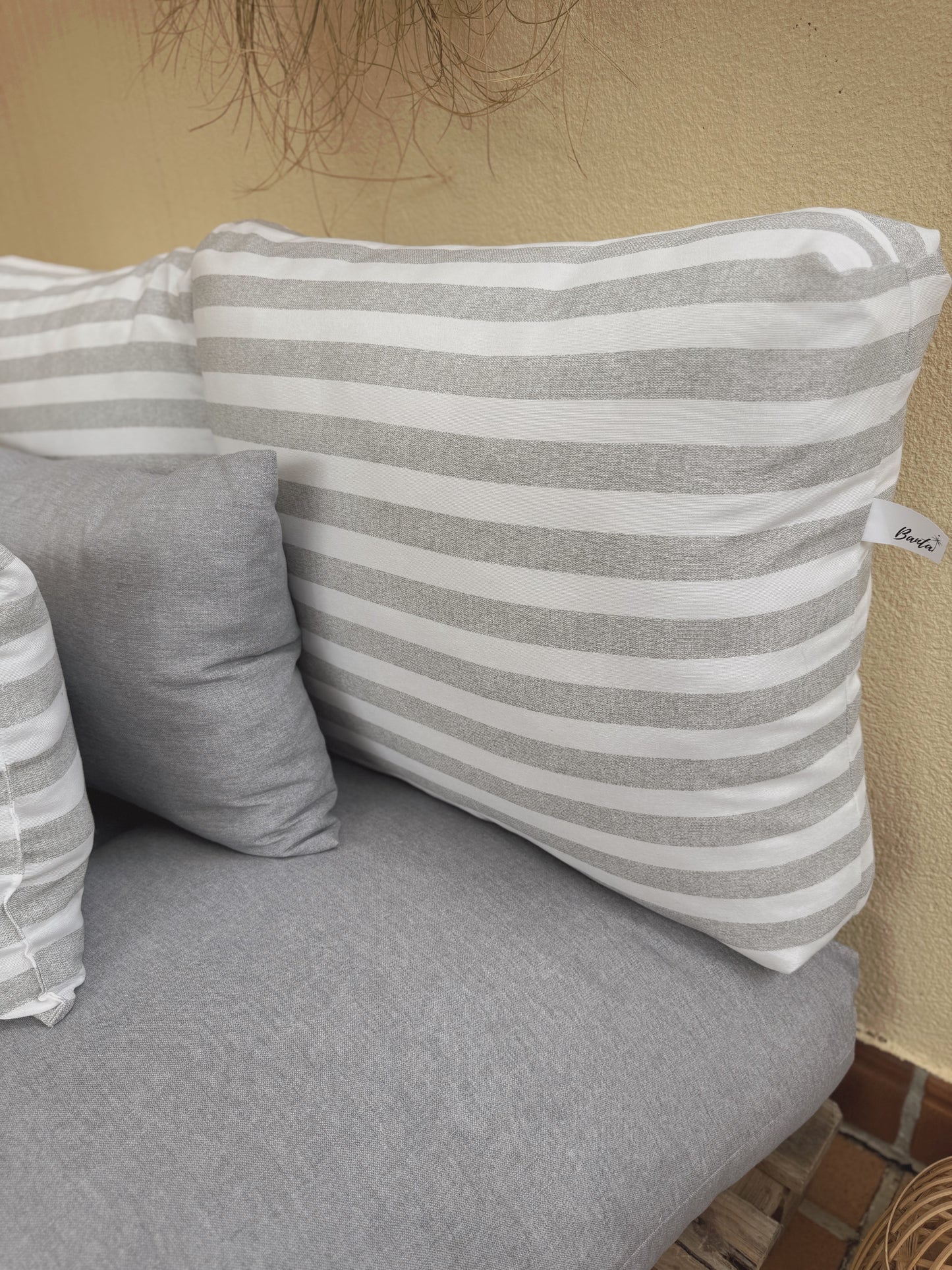 Cojín para Palets Rayas Gris