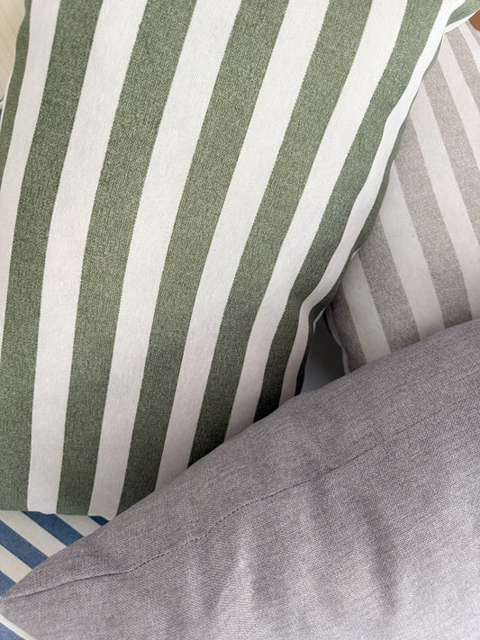 Cojín Rayas Verde
